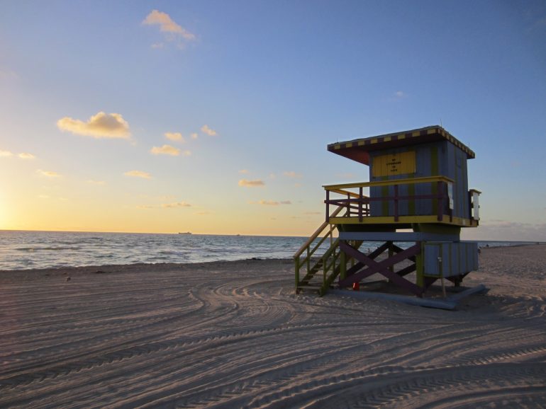 Road Trip USA: Beach hut in South Beach, Miami