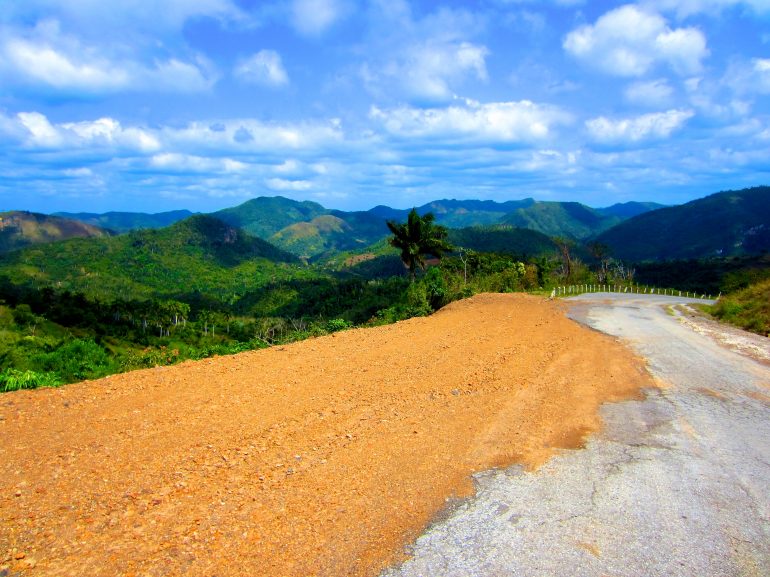 Countryside while cycling Cuba