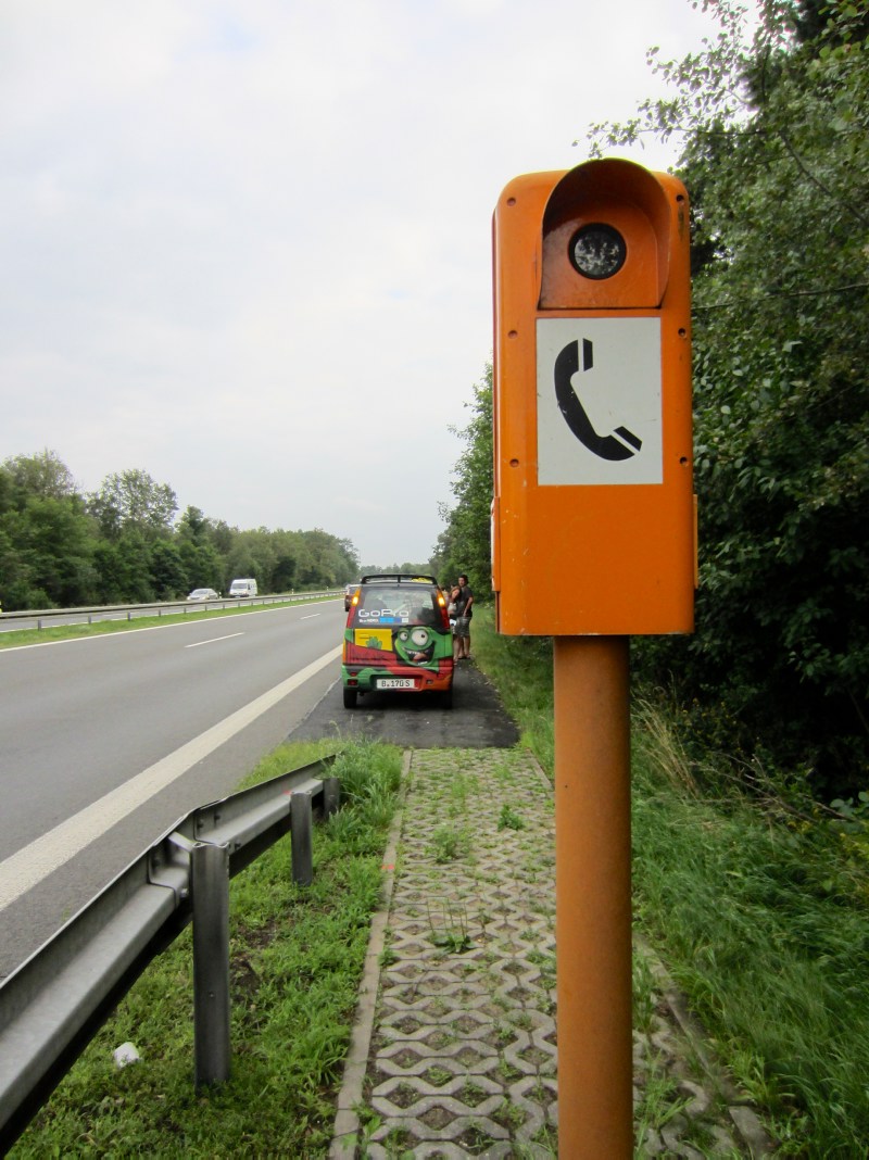 A car at the side of the road