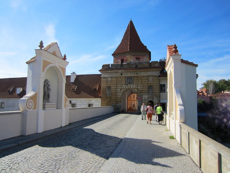 Bridge and buildings in Cesky Krumlov