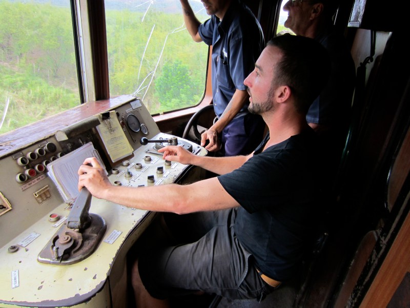 Marco Buch maneuvering the Hershey Train: 
