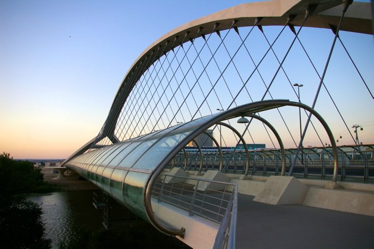 Expo Zaragoza: Bridge and the river Ebro