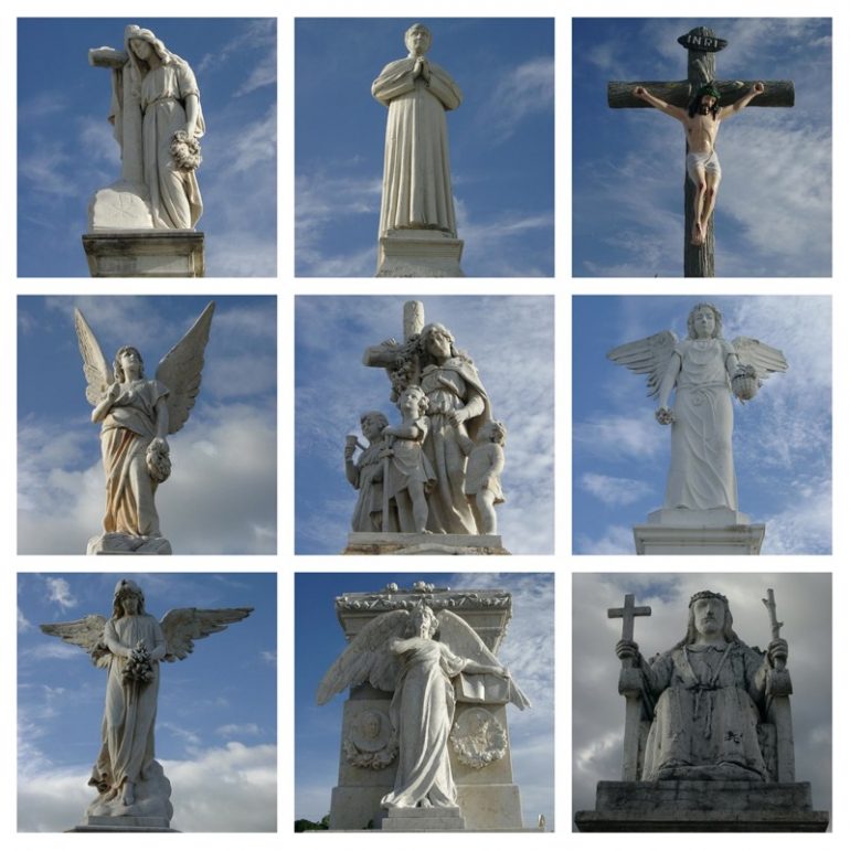 Schönste Friedhöfe: Statuen auf Friedhof in Granada, Nicaragua