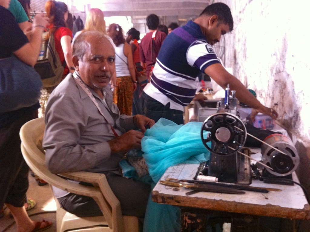 Tailor inside the dressing room
