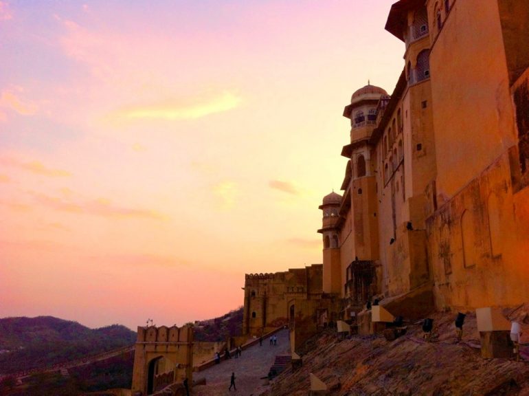 Amber Fort im Sonnenuntergang