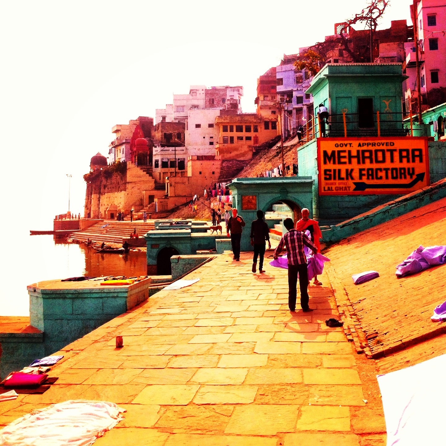 Not far from Manikarnika Ghat, one of the burning ghats