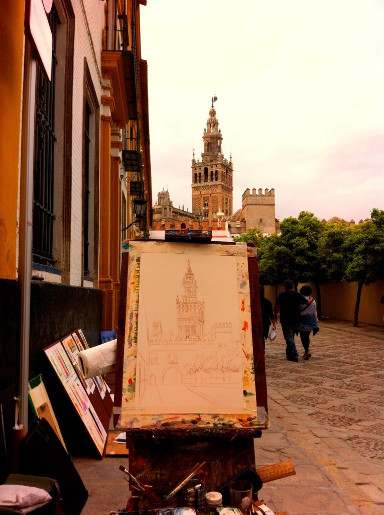 Algarve insider tips: Drawing of Sevilla Cathedral