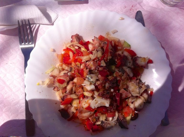 Algarve insider tips: Salada de Polvo on a plate
