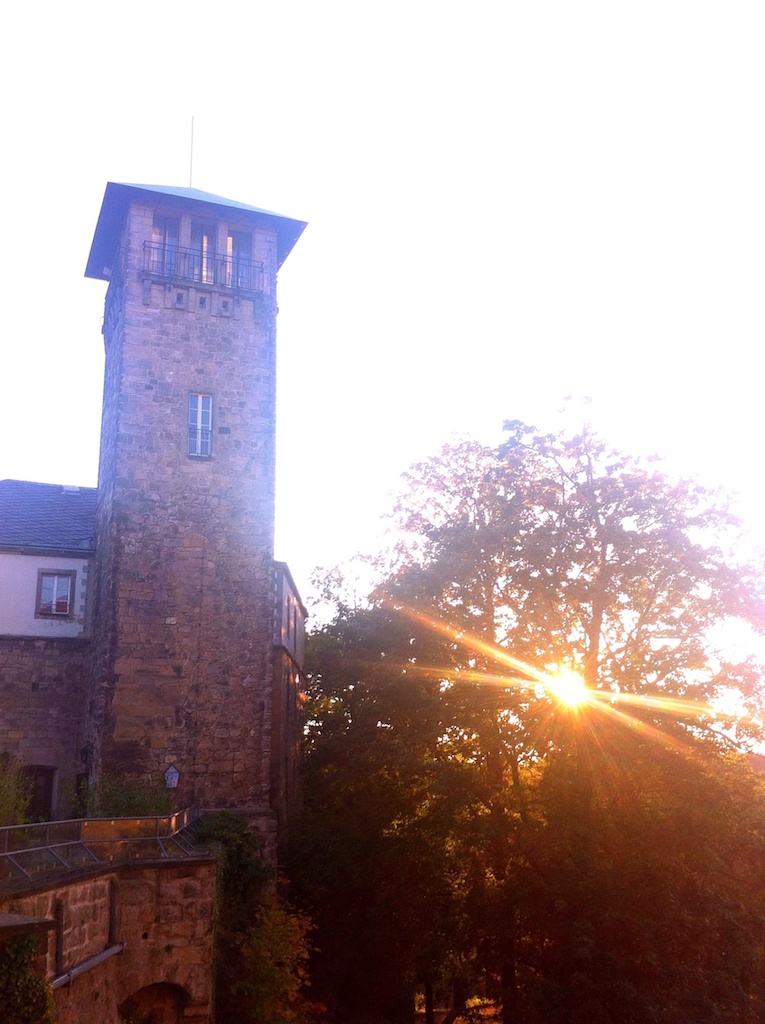 Sächsische Schweiz: Sonnenuntergang auf Burg Hohnstein