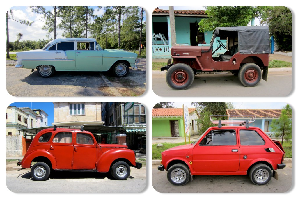 Cuba cars: Old cars of varous color and brand