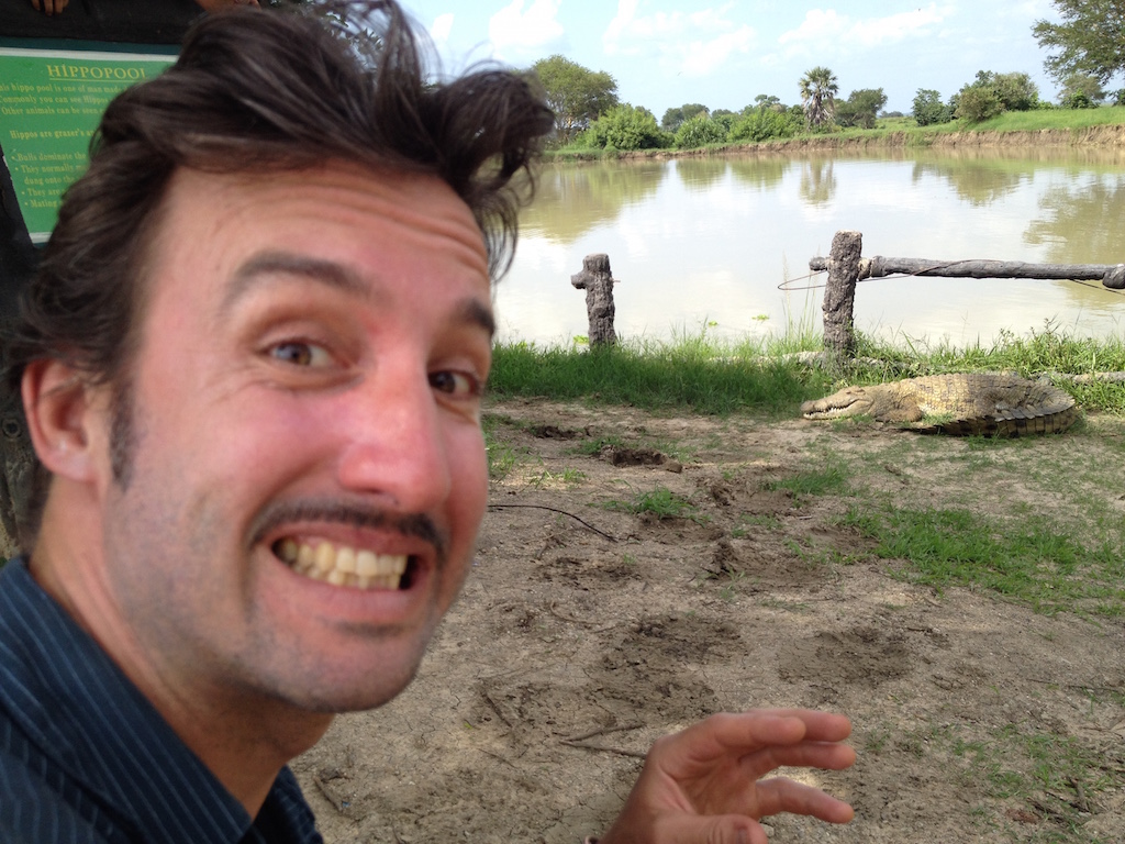 Selfie mit Krokodil