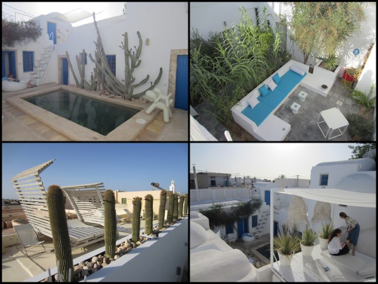 Tunesien: Pool und Sitzecken im Hotel Dar Bibine
