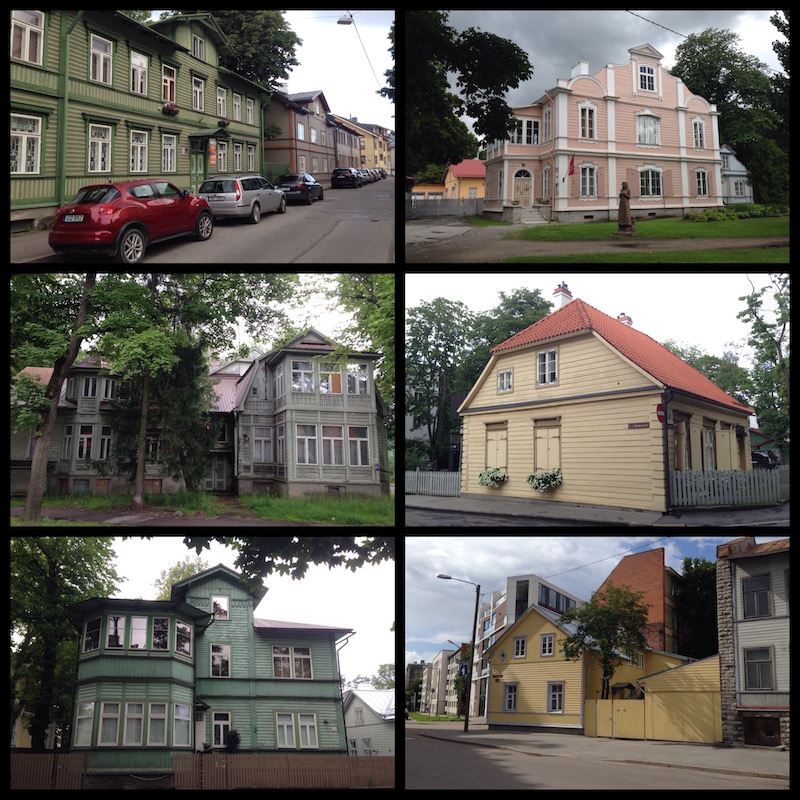 Baltikum: Verschiedene Holzhäuser in Tallinn