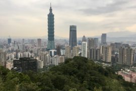 Blick auf das Taipei 101 vom Elephant Mountain