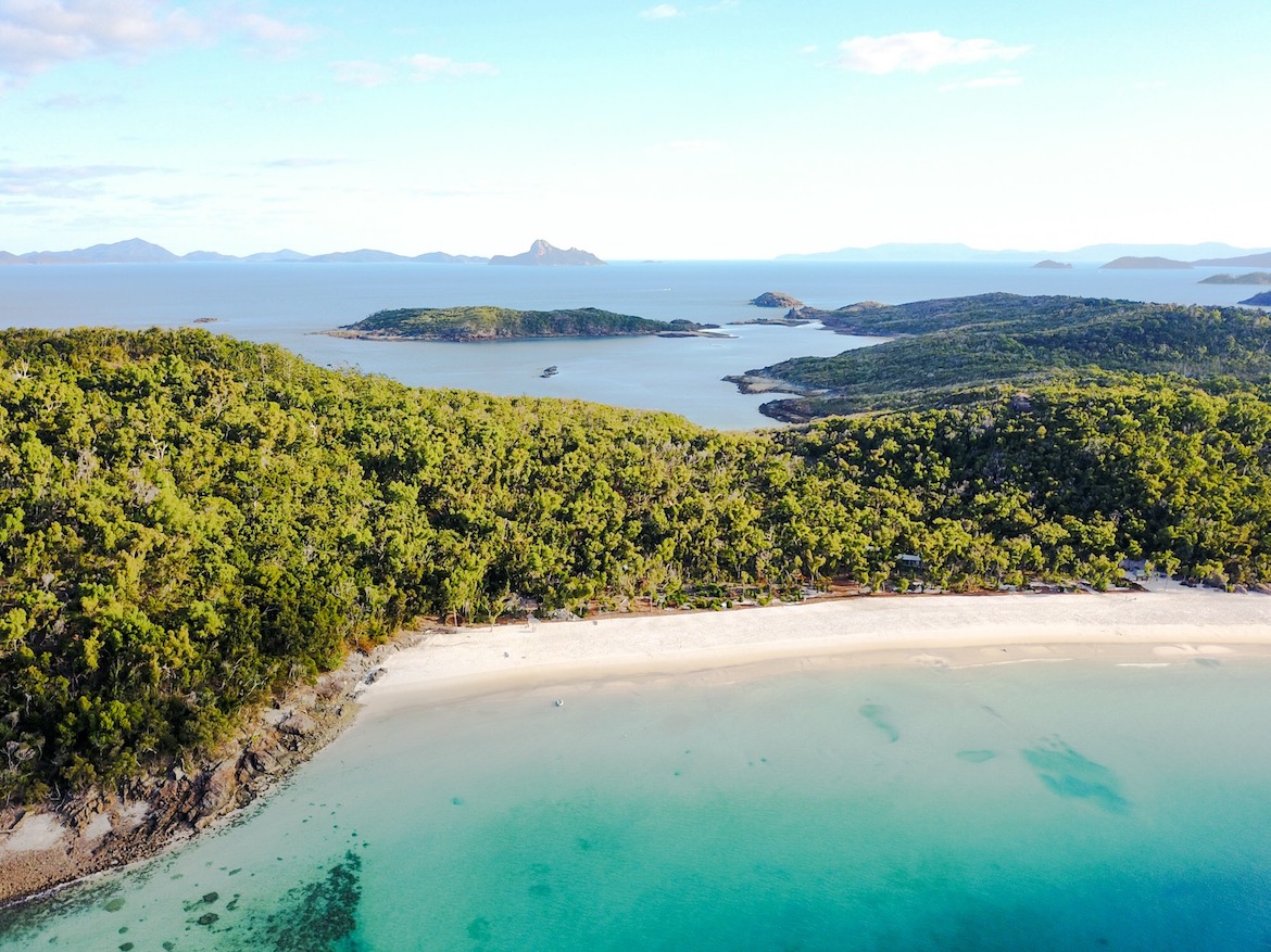 Whitsundays: Luftaufnahme von Whitehaven Beach