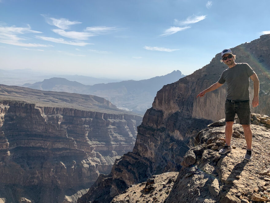 Marco Buch auf dem Jebel Shams im Oman