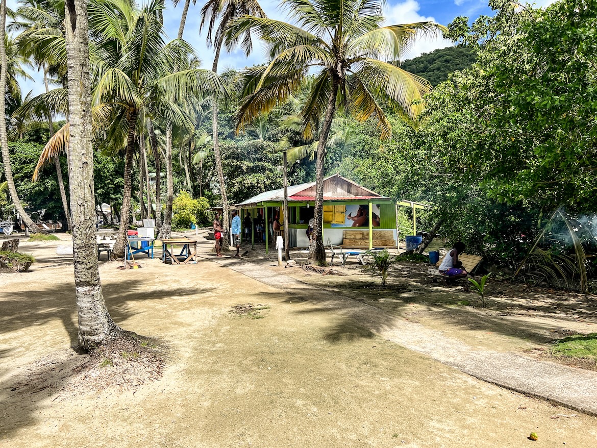 Palmen Hütten Saint Lucia Karibik